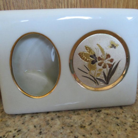 Art of CHOKIN 24k Ceramic Butterfly Photo Frame (220C) - Picture 1 of 7